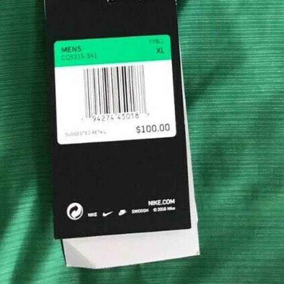 NIKE Men's Baylor Bears On-Field Pull Over Jacket Green CQ5215-341 Size XL - Picture 12 of 12